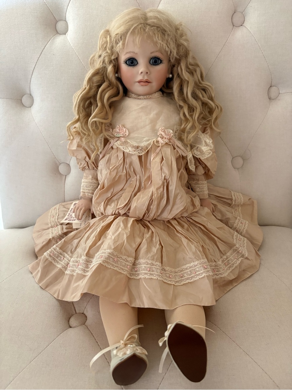*Rare* 23.5” Vintage Porcelain Doll by Evie Hendrick 1989 “Kristin” - Beautiful